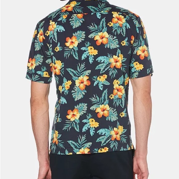 NWT Original Penguin Men’s Floral Graphic Shirt, size Large. Tropical button up. - Picture 13 of 14